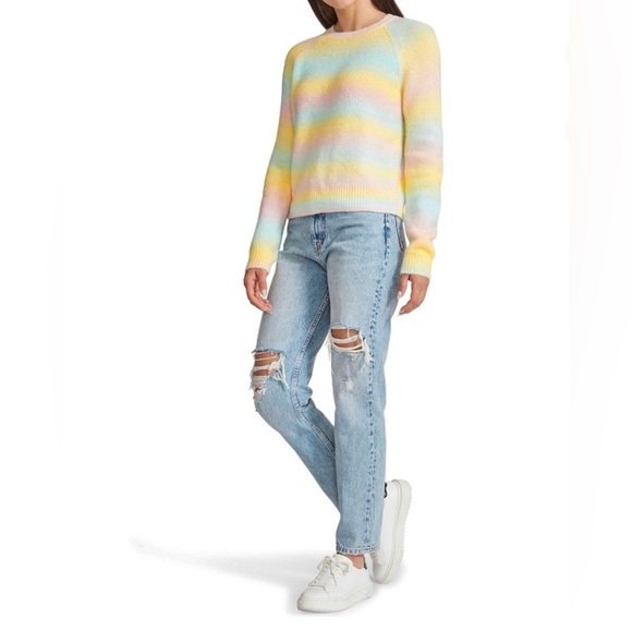 NWT BB Dakota by Steve Madden Ladies' Ombre Wool Sweater, Yellow Ombre X-Large - Picture 1 of 6